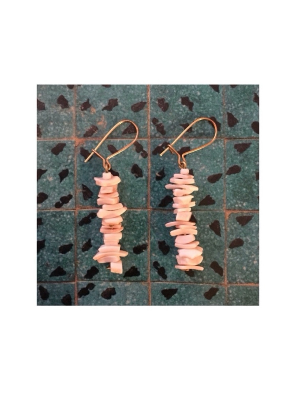 New Hawaii Style Pink Puka Shell Earrings
